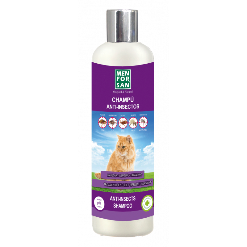 Men for san Shampooing anti-insectes chats 300ml