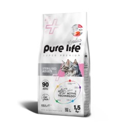 PURE LIFE SUPER PREMIUM CHAT STERILISE AU SAUMON 1.5 KG