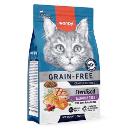 WANPY GRAIN FREE CHAT STERILISE AU SAUMON ET THON  1.5 KG