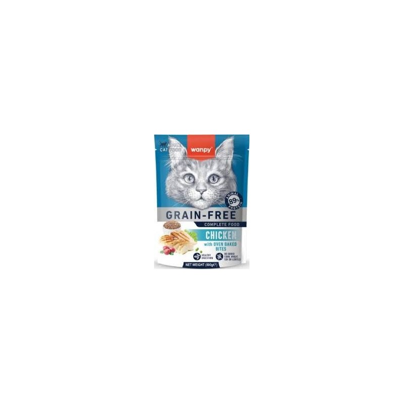WANPY GRAIN FREE CHAT ADULTE AU POULET 500G