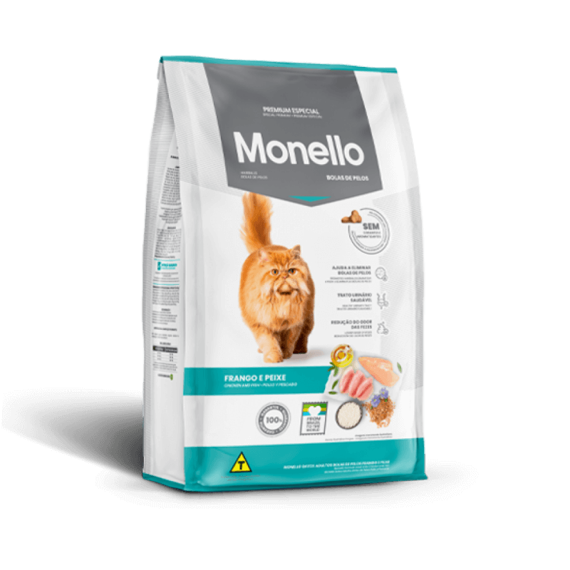 Monello chat Hairball poulet et poisson 1 kg