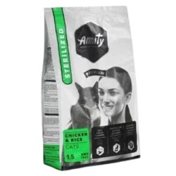 Amity Premium chat stérilisé au poulet et riz 1.5 kg