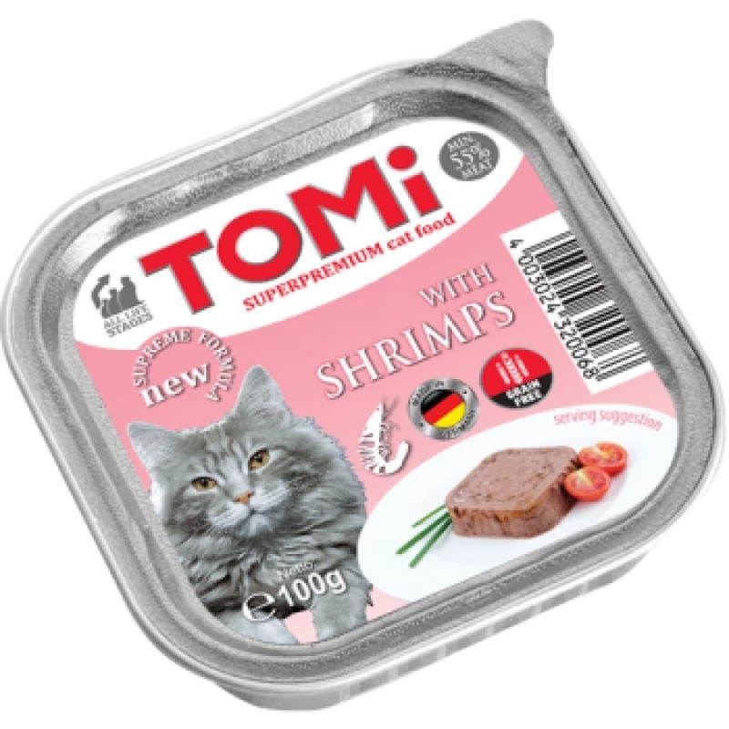 Tomi chat barquette 100 g shrimps