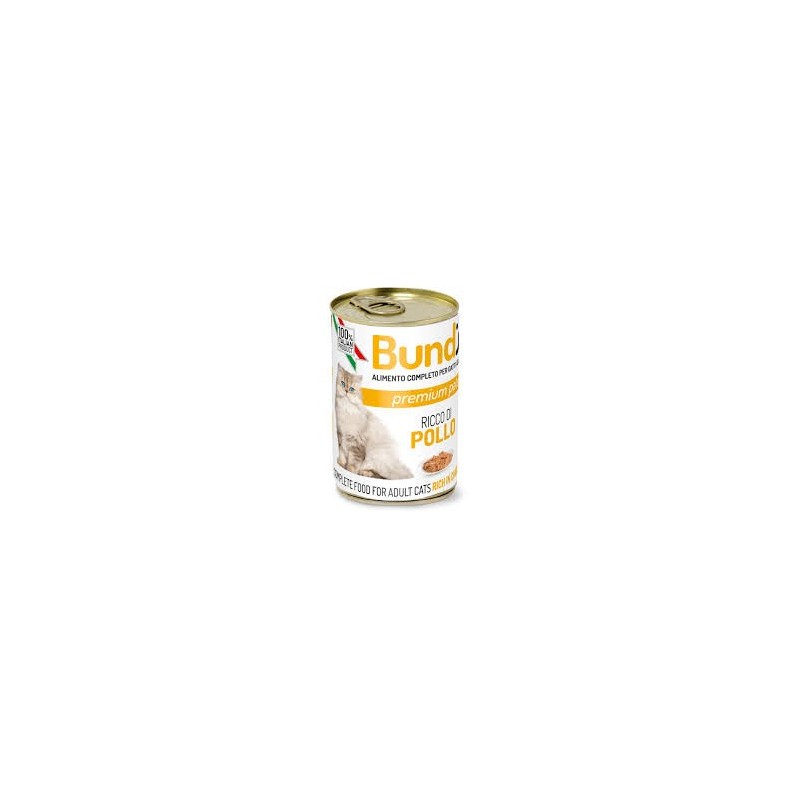 Boite Bundy pâté au poulet pour chat 400 g