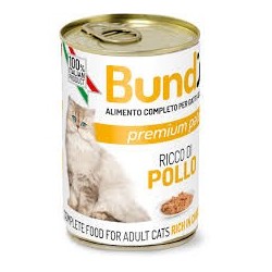 Boite Bundy pâté au poulet pour chat 400 g