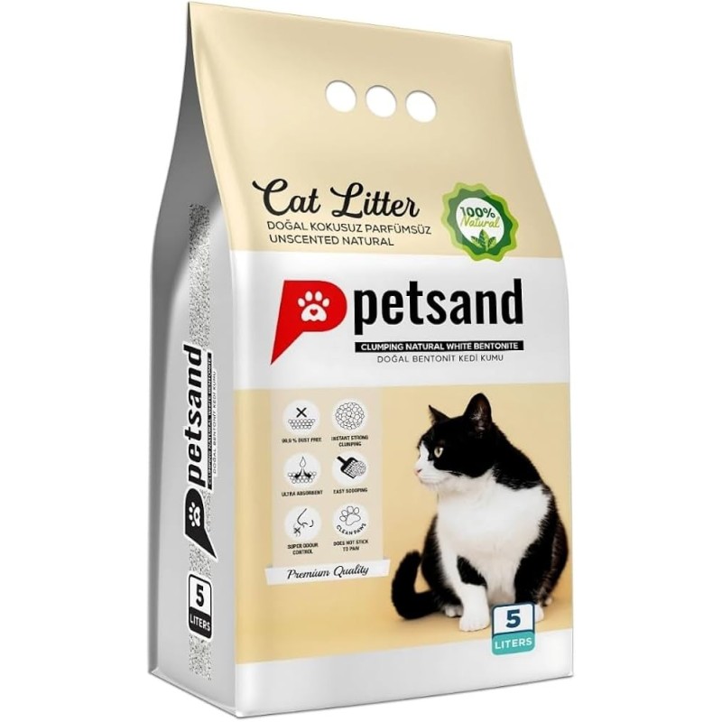 Petsand litière chat naturelle 5 litres