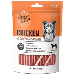 Jerky Time Sandwiche au poulet et cabillaud 80 g