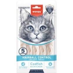 Wanpy Friandises chat HAIRBALL CONTROL 5*14 g