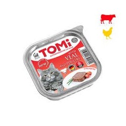Tomi chat barquette 100 g veau et poulet
