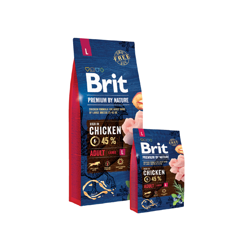 Brit premuim by nature chiken adult  L 3kg