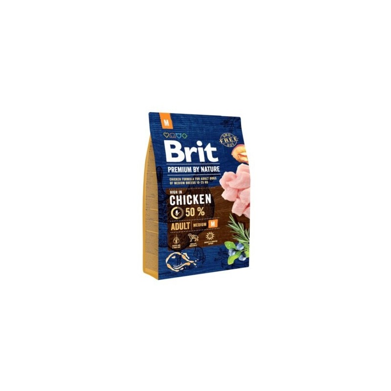 Brit premuim chicken adult meduim 3kg