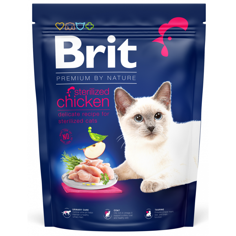Brit Premium by Nature chat sterilise poulet 1.5 KG