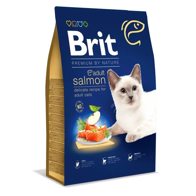 Brit Premium by Nature chat adult saumon 8 kg