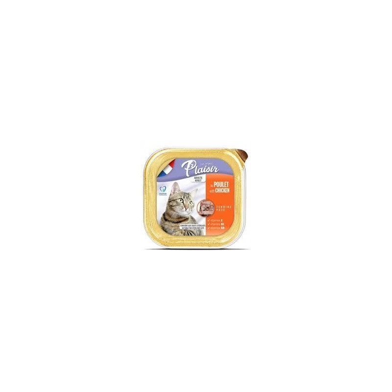 Plaisir Chat Adulte pate Au Poulet 100g