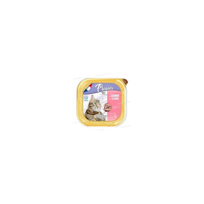 Plaisir chat adulte pate au Saumon 100g
