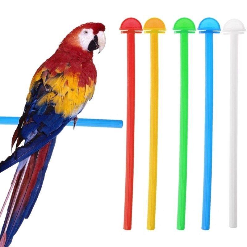 Perche support en plastique pour cage oiseaux