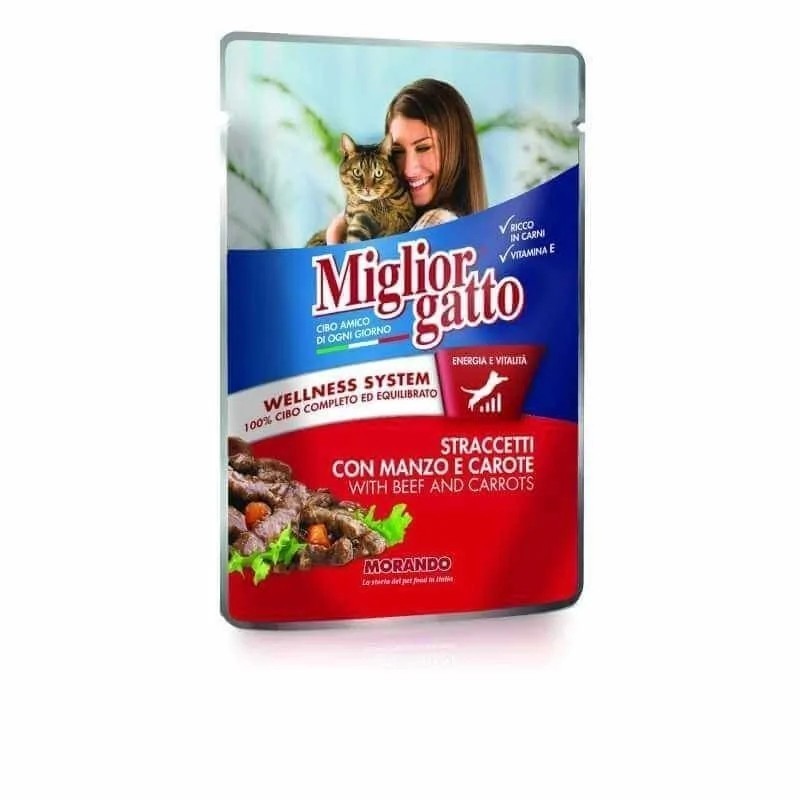 MIGLIOR GATTO chat adulte pochon au bouf  carottes  100 g