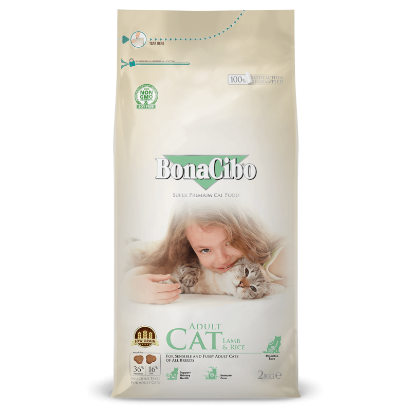Bonacibo Adult Cat l agneau et riz 2 kg