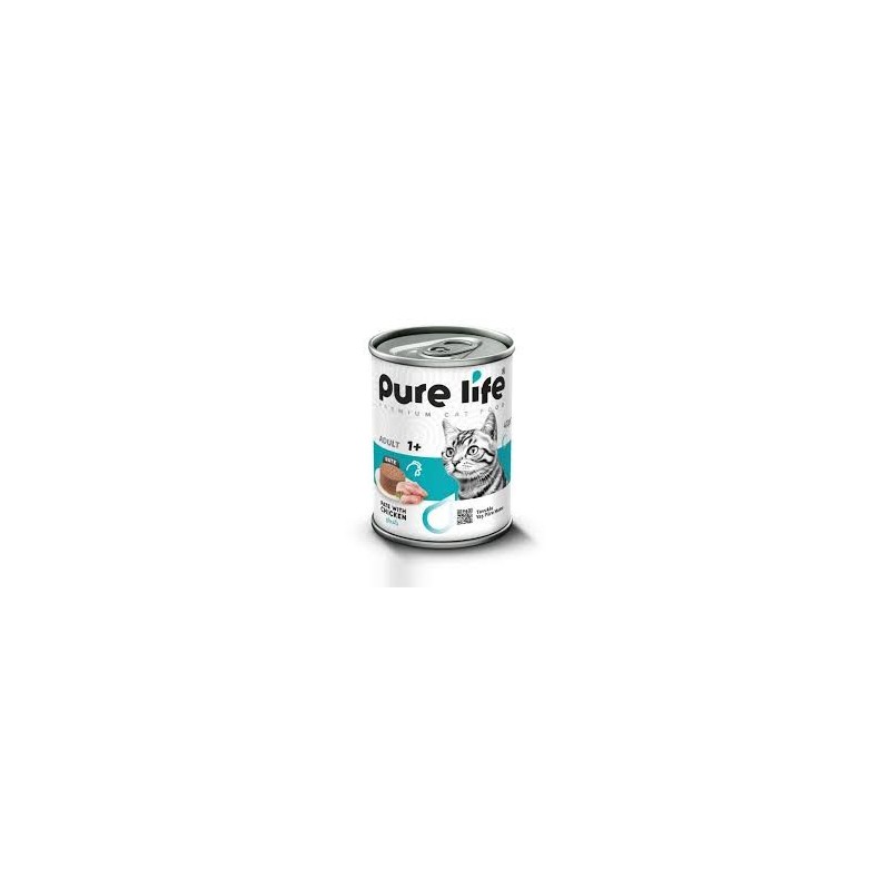 Pure Life pate chat au poulet 400 g