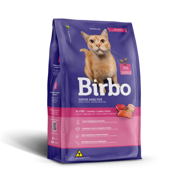 Birbo chat adulte poulet , bouf et poisson 1 kg