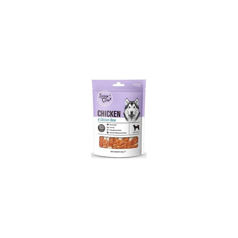 Jerky Time mini os au poulet enrichis en calcium 80 g