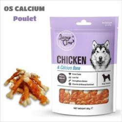 Jerky Time mini os au poulet enrichis en calcium 80 g