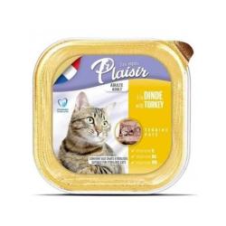 PLAISIR PATE  CHAT ADULTE AU DINDE 100 G