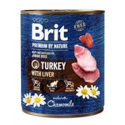 BRIT PREMIUM BY NATURE DINDE ET FOIE POUR CHIOT 800 G