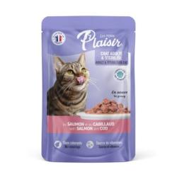PLAISIR POCHON CHAT ADULTE AU SAUMON ET CABILLAUD 100 G