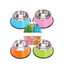 GAMELLE COLOREE EN INOX POUR CHIEN