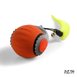 JOUET CHAT BALLE ROTATIVE AUTOMATIQUE AVEC PLUME