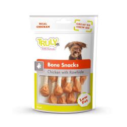 BRIT FRIANDISE TRULY DOG BONE SNACKS CHICKEN AND RAWHIDE 90G