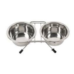 2 Gamelles Inox 1.89 Lt + Support