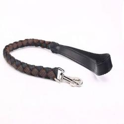 Laisse Tresse en Cuir 80 Cm