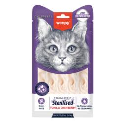 WANPY CREME POUR CHAT STERILISE THON ET CRANBERRIES 5*14 G