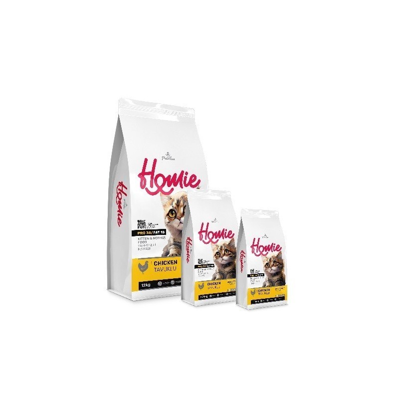 HOMIE SUPER PREMIUM  KITTEN et MOTHER AU POULET 1.5 KG