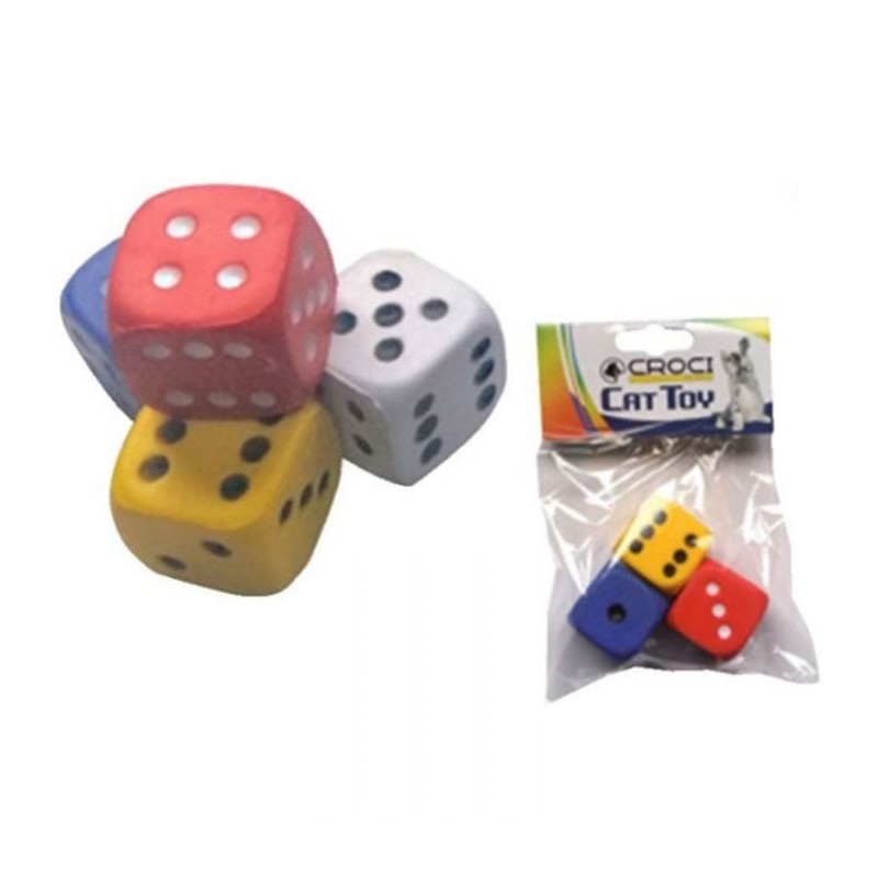 CROCI Jouet chat cube mix 3.5 cm