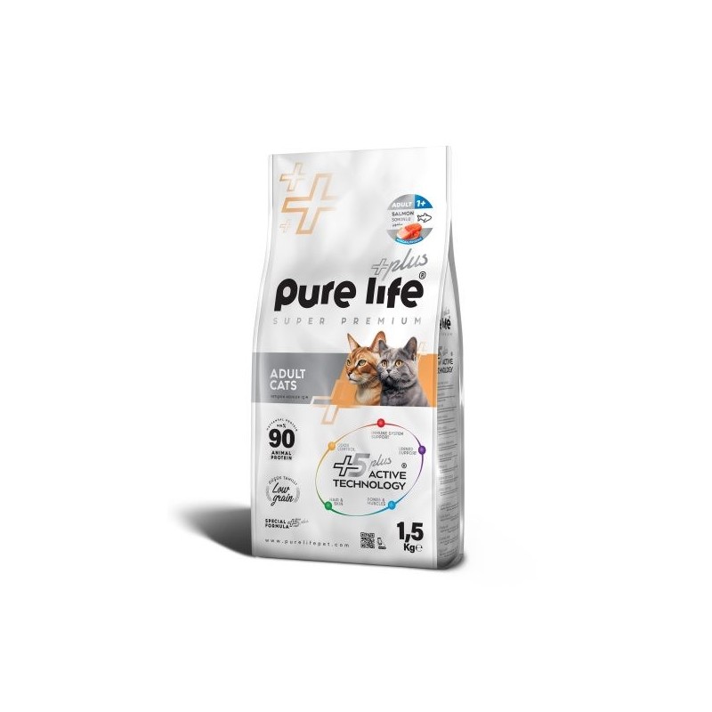 PURE LIFE  SUPER PREMIUM CHATON  AU SAUMON 1.5 KG